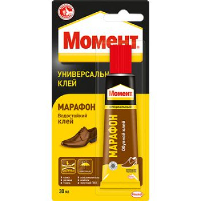 Клей в шоу-боксе 30мл МОМЕНТ Марафон обувной