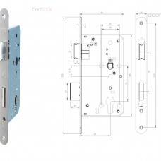 Замок огнестойкий Doorlock DL1769C/65/72/24/9/SSS