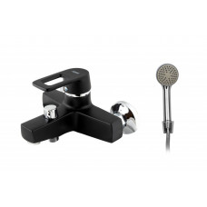 Смеситель для ванной Тurdus 36 VD2 black ф40 клапанный пер. в корпусе, с кор. изливом. ЧЕРНЫЙ